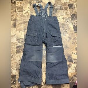 Souris Mini Black Snow Pants with Suspenders unisex 4 years